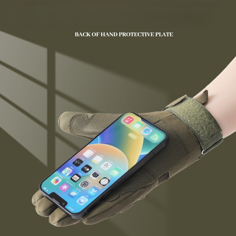 Outdoor-Sport-All-Finger-Handschuhe für Herren, robust, atmungsaktiv, verschleißfest, schützende taktische Handschuhe, rutschfeste Fahrradhandschuhe