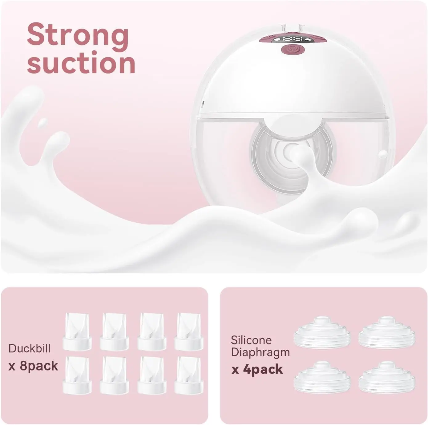 Momcozy M5 Valve et diaphragme en bec de canard en silicone pour kit de pompage du sein - Pièces de rechange pour une expression efficace du lait