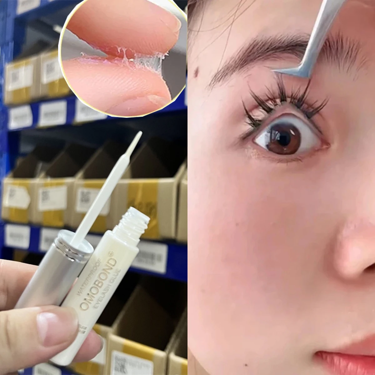 7g Eyelash Glue Waterproof Gel Strong Hold for Professional Salon & Home Use Suitable for False Lashes/Individual/Cluster Lashes