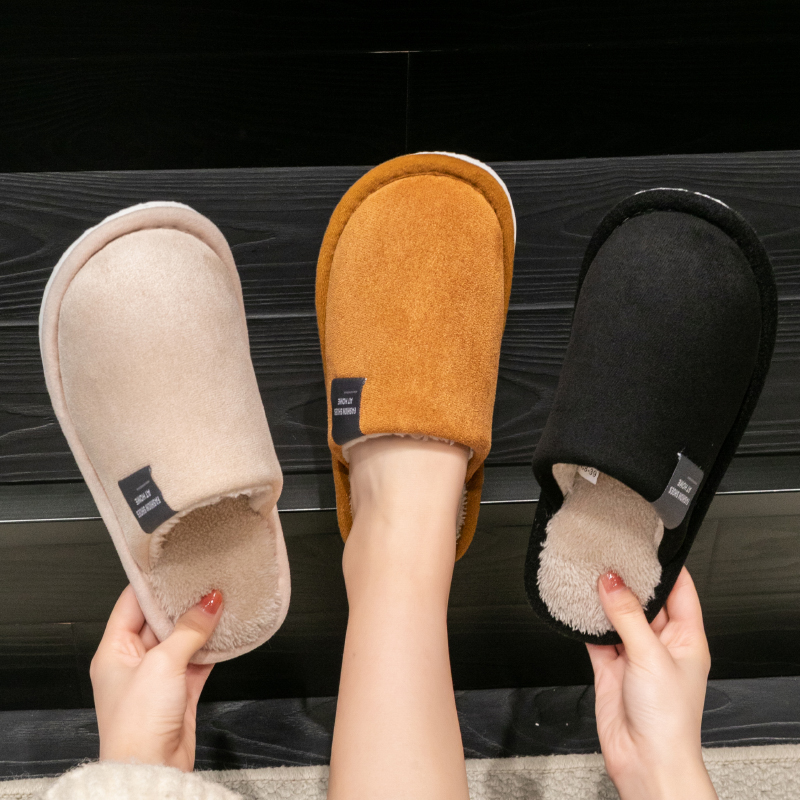 Nova tendência inverno casal interior antiderrapante para homens mulheres flip flops chinelos quentes casa slides quarto casual sapatos de conforto macio