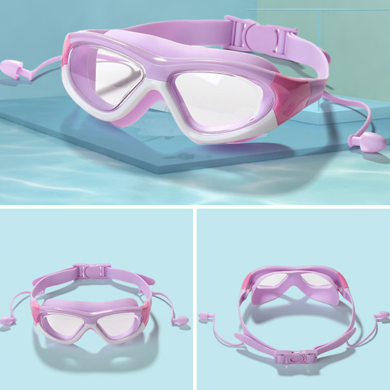 Gafas de natación para niños, gafas de buceo antivaho y impermeables con montura grande para hombres y mujeres, equipo de natación para estudiantes