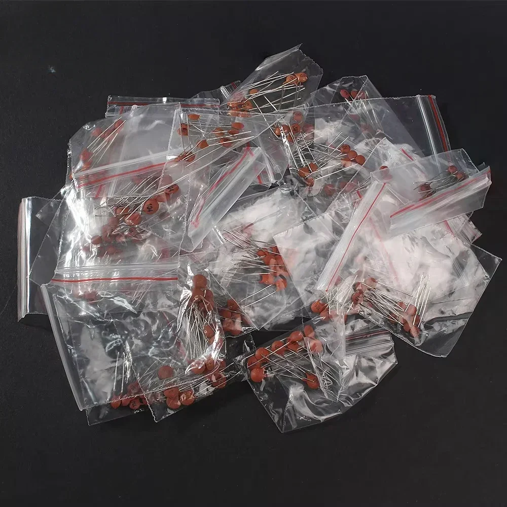 Kit surtido de condensadores cerámicos, 300/960 Uds., 2pF ~ 0,1 μF, Kit de muestra de condensadores para electrónica DIY, creación de prototipos de reparación de PCB