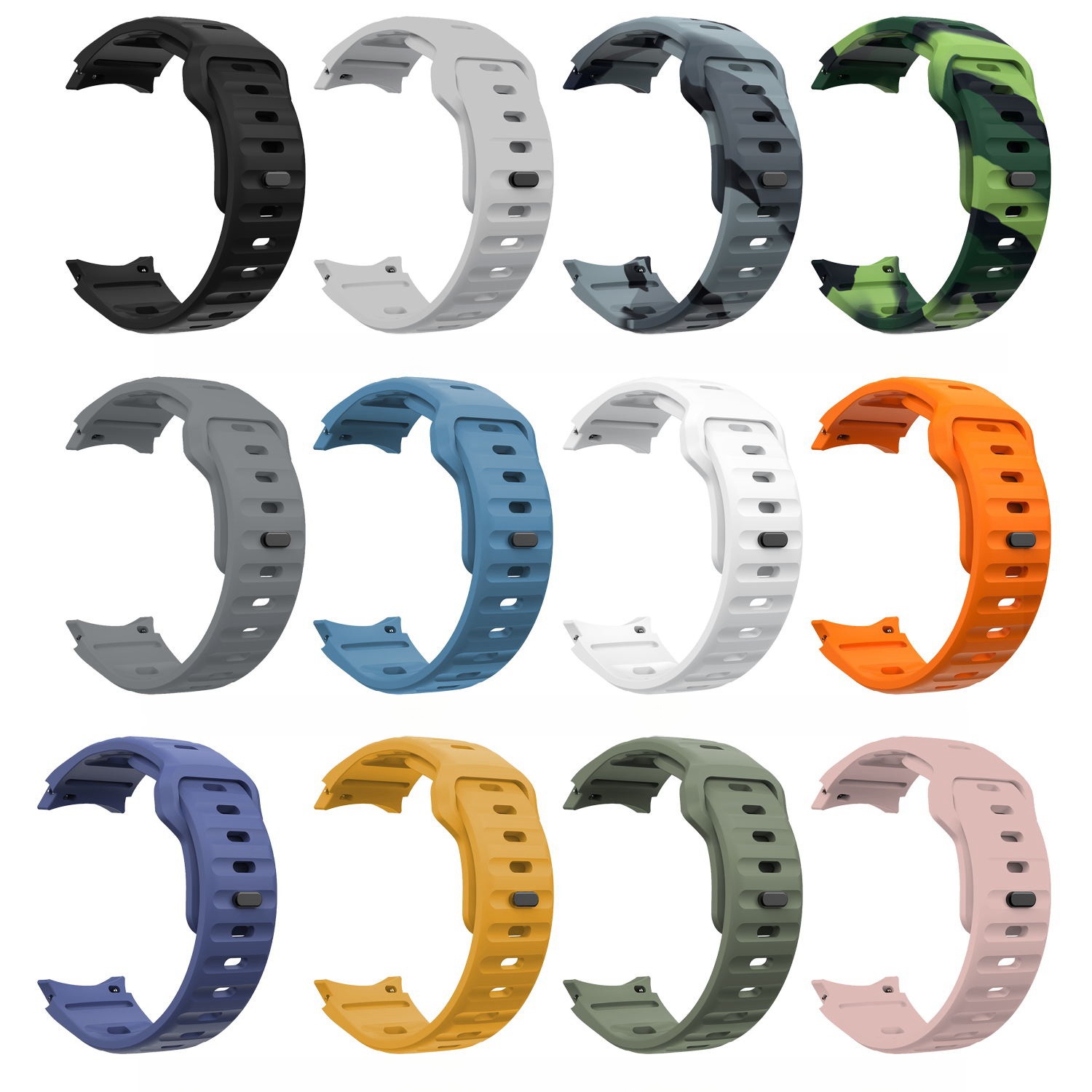 サムスンギャラクシーウォッチ用シリコンストラップ,6クラシック,47mm, 43mm, 4クラシック,46mm, 42mm, 5,5pro,45mm,4,6 40mm、44mm