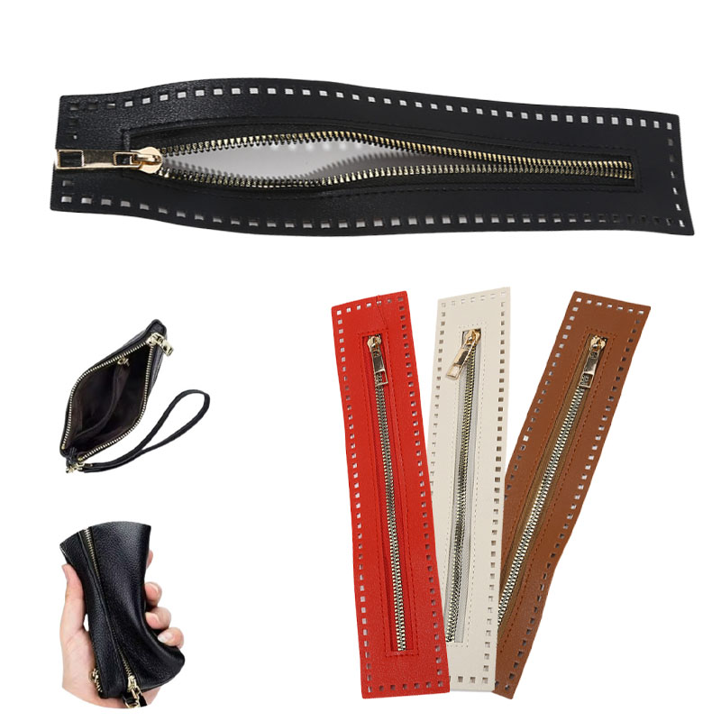 27cm Long Leather Zipper Useful For Crochet Bag Hardware Soild Zipper Sewing Accessory Useful Handbag Leather Zipper Practical