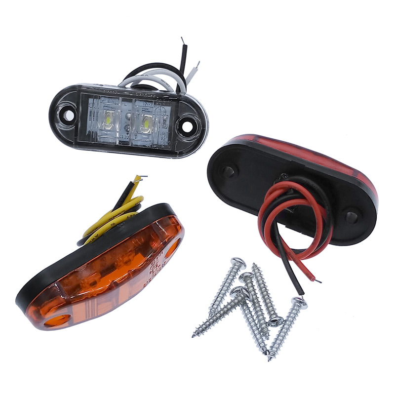 2Pcs 10-30V LED Side Marker Lights Car External Lights Warning Tail Light Auto Trailer Truck Lorry clearance Lamps 5 Colors