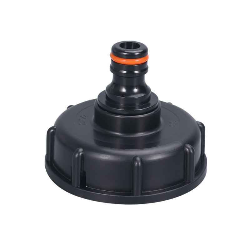 Adaptador de válvula de tanque IBC de 1/2 ", 3/4", manguera, conector de agua para jardín, piezas de ajuste de válvula de repuesto de rosca gruesa de 60mm
