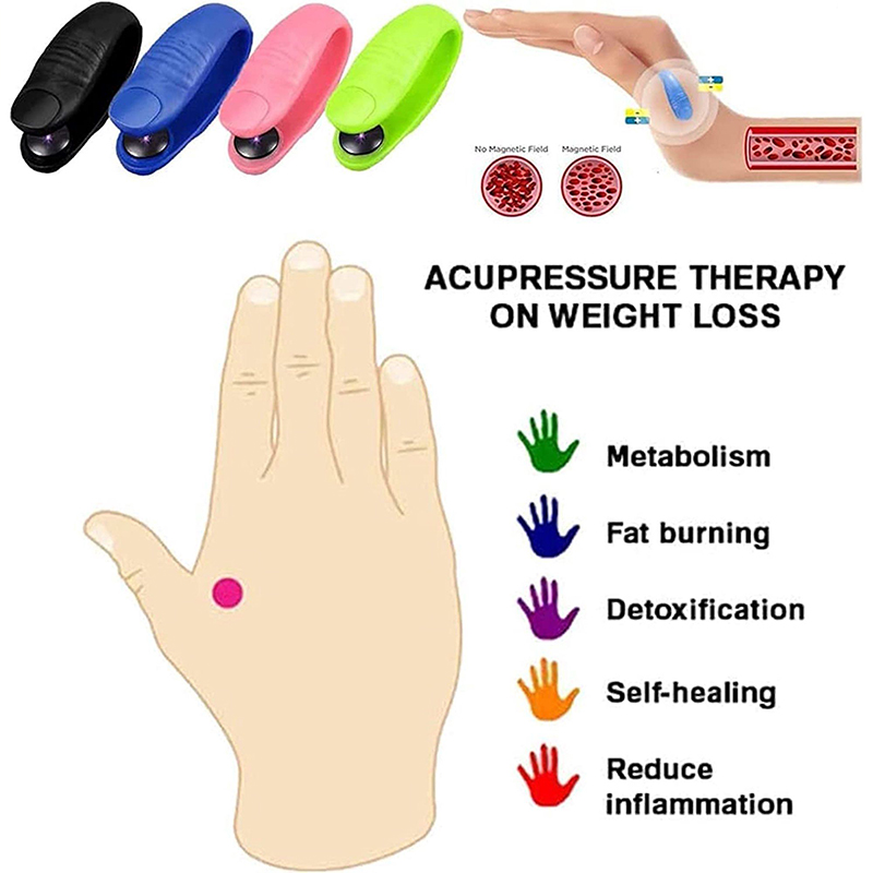MINI Magnetic Finger Joint Tiger Point นวดคลิปแบบพกพามือ Meridian นวด Acupressure คลิปสําหรับการไหลเวียนโลหิต