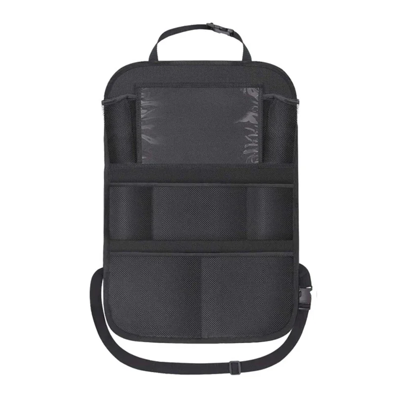 Acessórios para carro de bebê, guarnição para armazenamento de assento de carro infantil, capa traseira à prova de chute, bolsa de armazenamento com tela sensível ao toque, almofada de assento de carro
