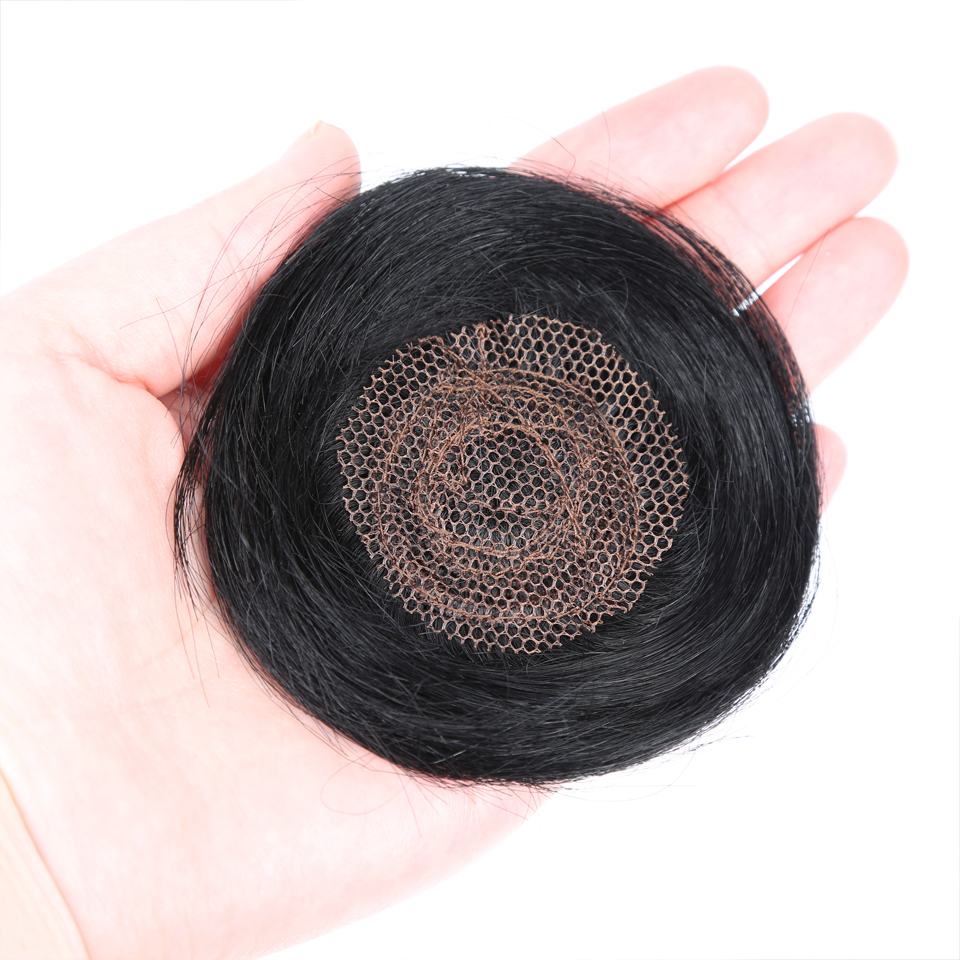 Pacotes naturais de cabelo humano com fechamento, máquina reta feita, extensões de cabelo curto, 1 pacote para cabeça cheia, 28PCs