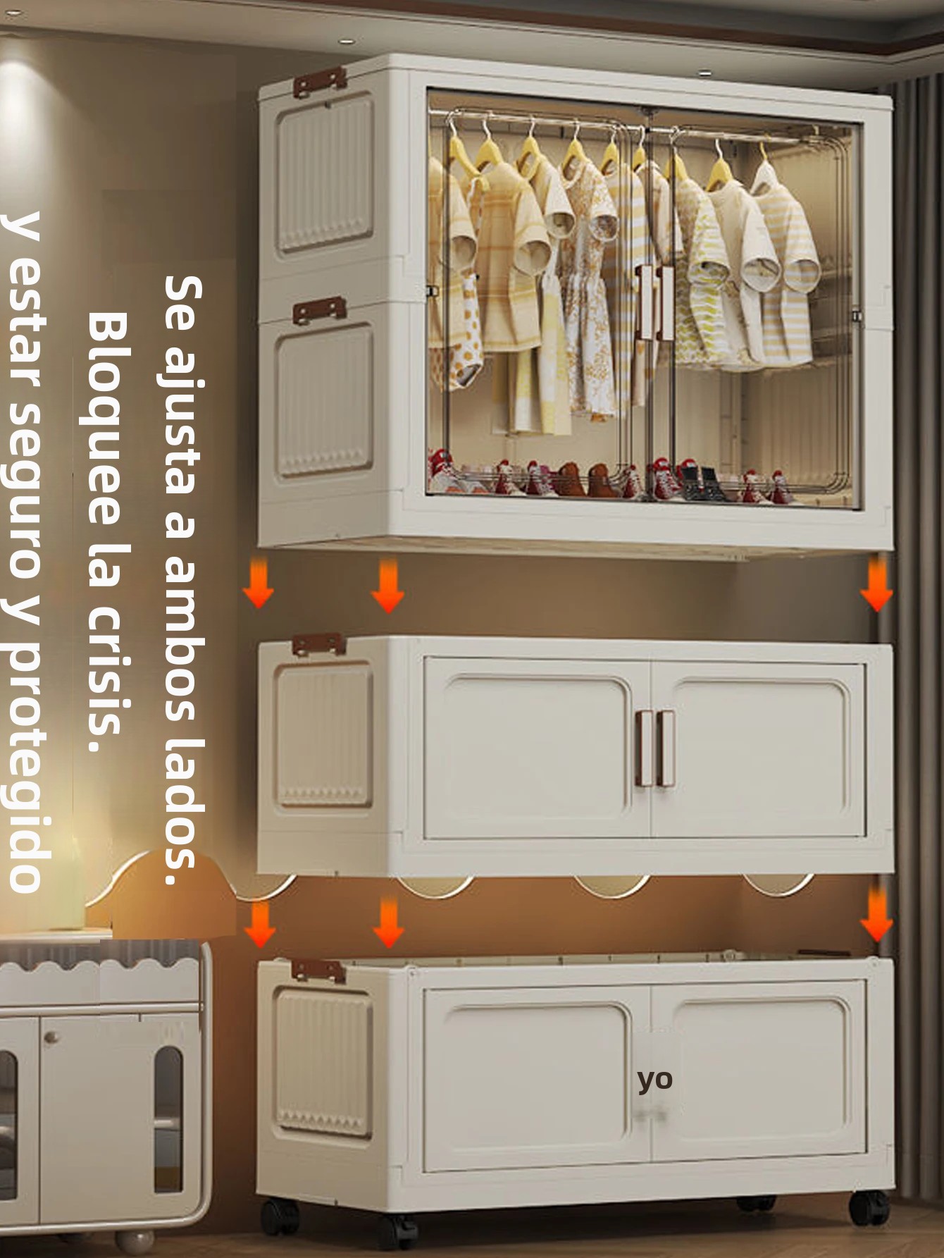 Armario de almacenamiento plegable multiescena blanco/negro/gris hogar Oficina cocina baño organizador multifuncional con puertas