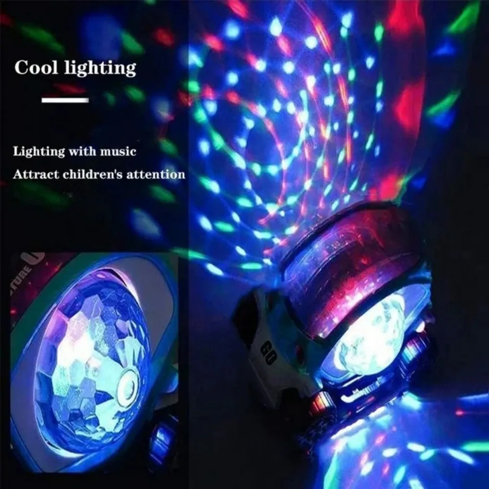 Brinquedo do carro giratório para crianças, Brinquedo do veículo giratório, 360 ° Flips com luzes, música, automático, brinquedos de carro elétrico para crianças, presente de aniversário para meninos e meninas