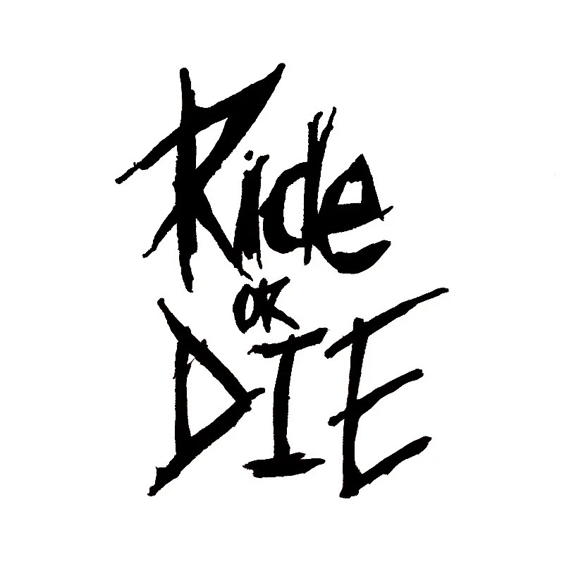 Ride or Die Bike Frame Stickers Bicycle Top Tube Waterproof Decals for MTB Bicycle Decorative Frame Bike Motorcycle Accessories