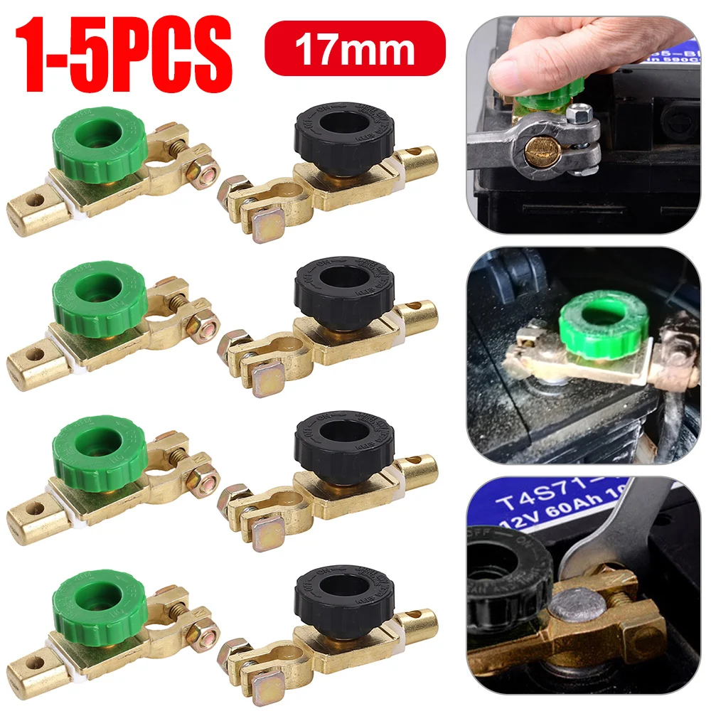 Heavy Duty Battery Disconnect Isolator, Cut Off Switch, 12V, 24V, Verde, 17mm, Se encaixa Padrão, Terminal Negativo, Acessórios Do Carro, 1Pc