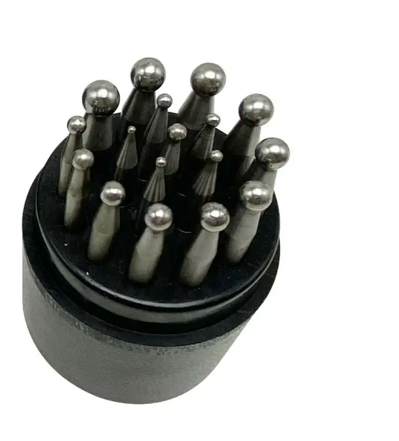 17PCS Punches ชุด Dapping Block สําหรับโลหะ FORMING Doming เครื่องประดับ Smithing TOOL