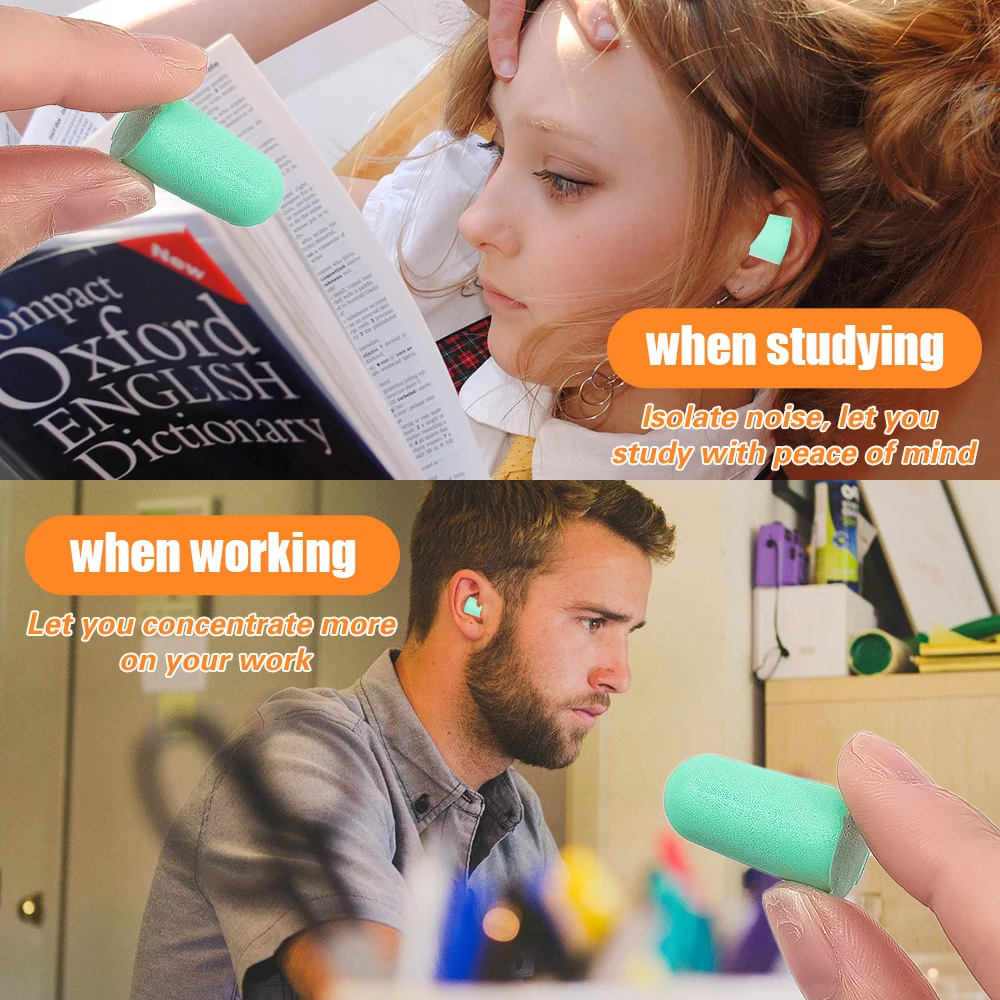 Silicone Sound Insulation Ear Plug Ear Protection Earplug Soft Anti-noise Plug Study Sleep Foam Noise Reduction with Storage Box