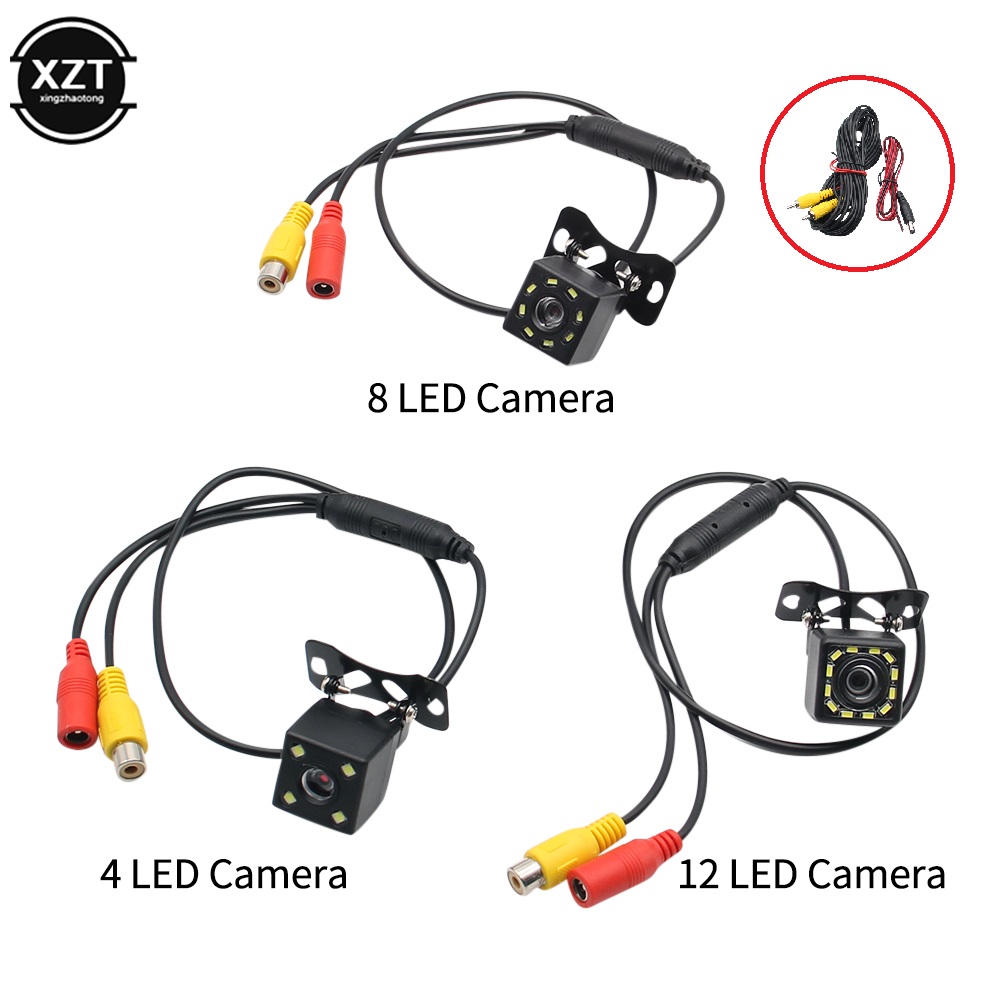 Mới Góc Rộng HD Camera Chiếu Hậu Ô Tô Phía Sau Video Xe Máy Ảnh Hỗ Camera 12 LED Nhìn Đêm Bãi Đỗ Xe camera
