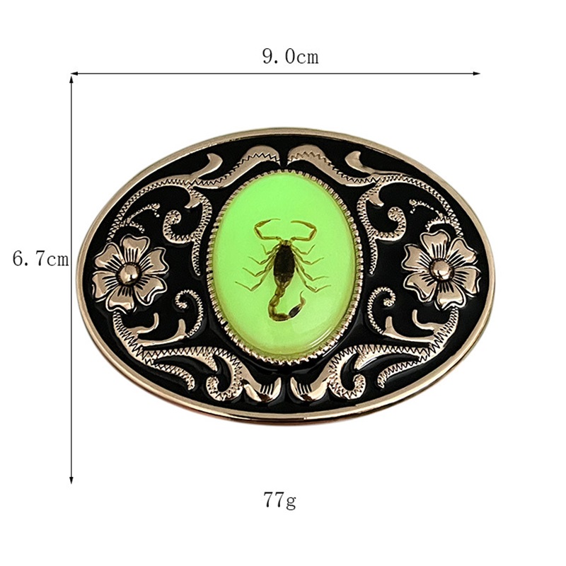 Spot zinc alloy real Scorpion glow-in-the-dark scorpion belt buckle