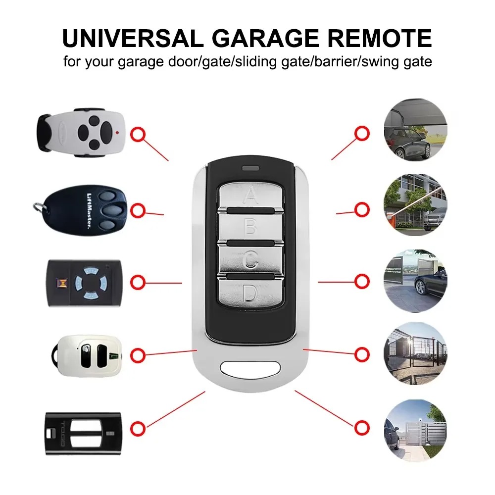 Self-copy Multi Frequency 280 to 868 MHz 4 in 1 Garage Gate Remote Control Duplicator Keychain Barrier Fixed Rolling Code Clone