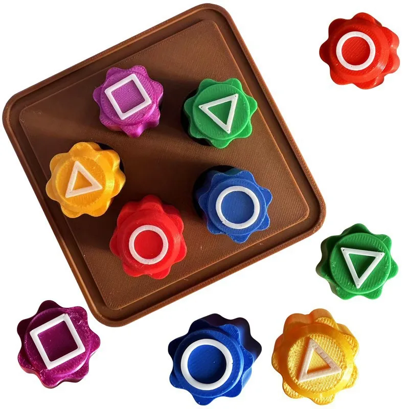 Calamari Game Sets Dice Gong-gi Game Party Square Circle Triangle Printing Bar Games Party Props Korean Film Squid Play Game Set