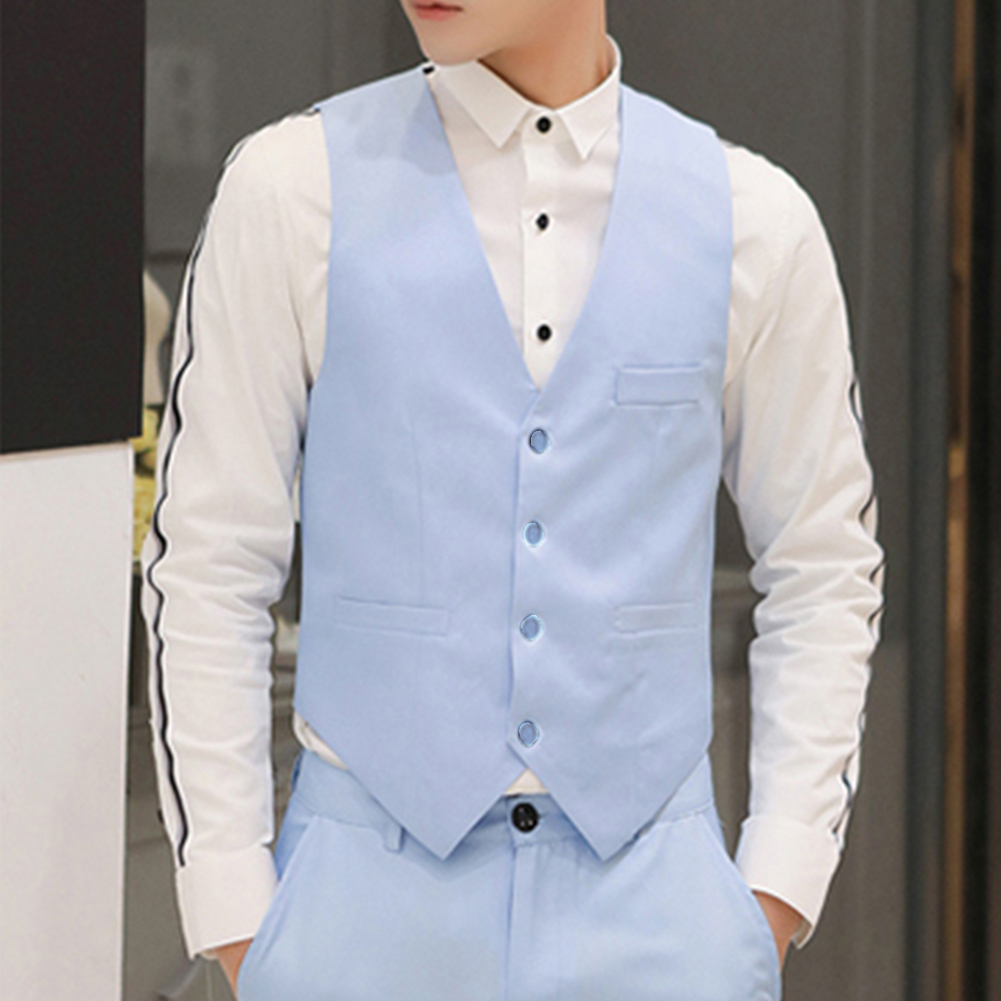 Novo terno de negócios formal colete para homens único breasted decote em v fino ajuste homem social smoking colete casaco coletes roupas masculinas