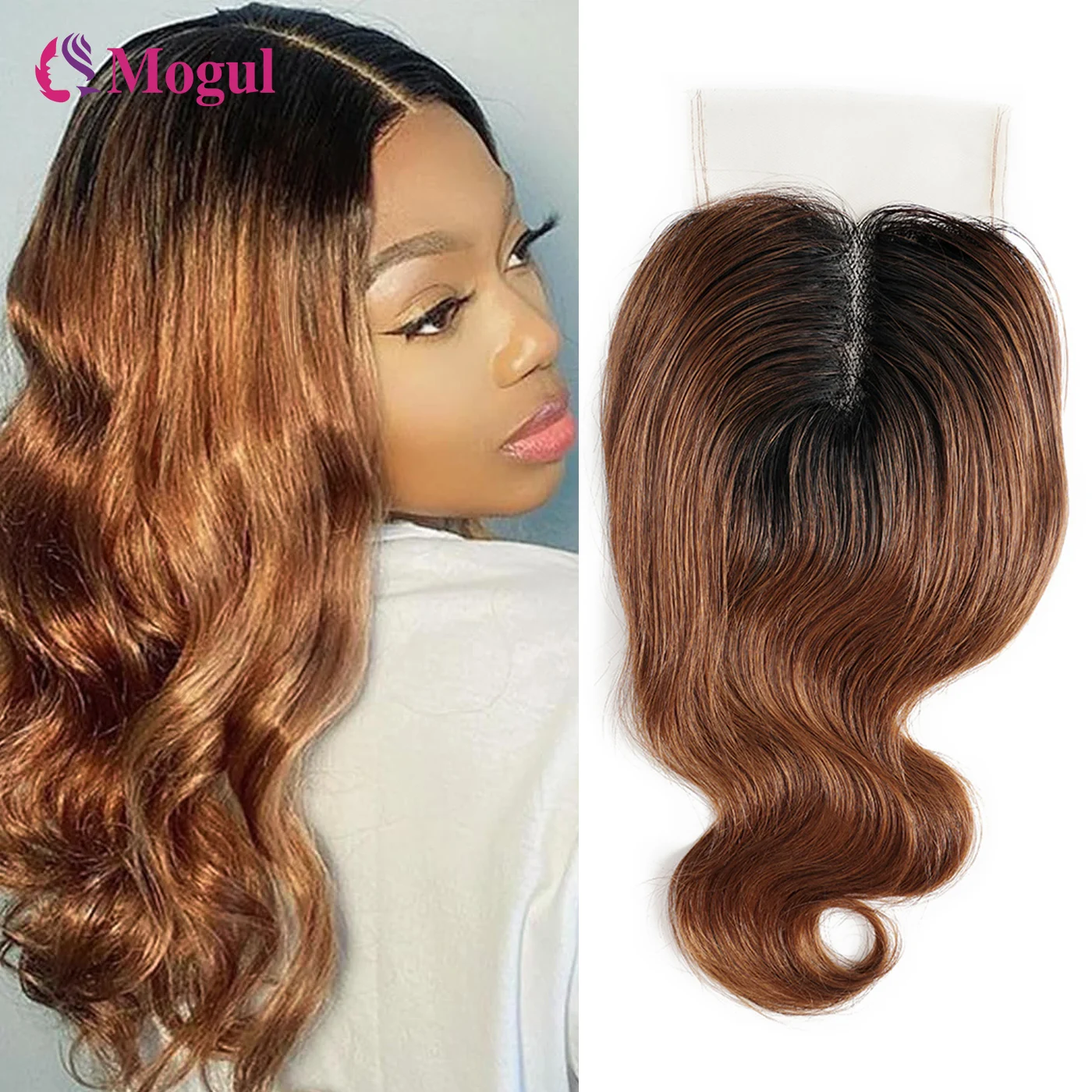 4x1 Hd Lace Closure Ludzkie Włosy Body Wave Przedziałek na Środku 10-20 Cali Naturalny Czarny Ciemny Brąz Ombre Brąz Remy Ludzkie Włosy Lace Closure