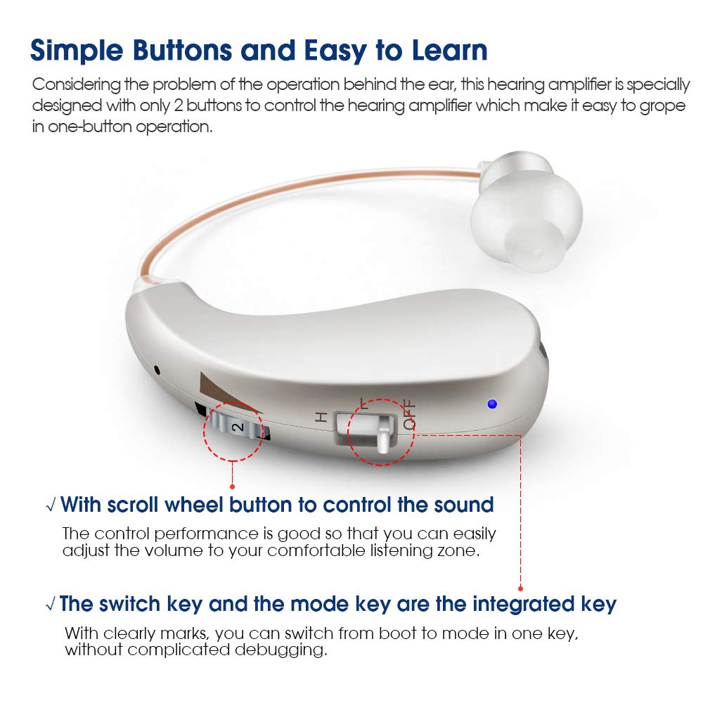 充電式補聴器ミニ調整可能なトーン聴覚障害者高齢者のための最高のポータブルスピーカー 2025 RIC 補聴器