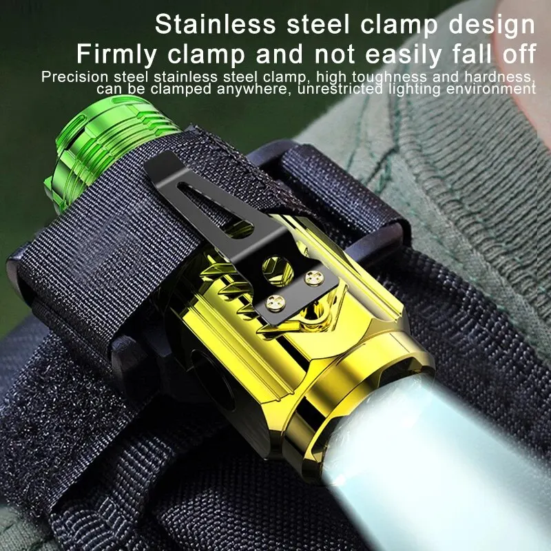 3LED Super Bright torcia portatile Mini Burst Flash Torch faretto di emergenza per esterni ricaricabile con magnete a coda con Clip a penna