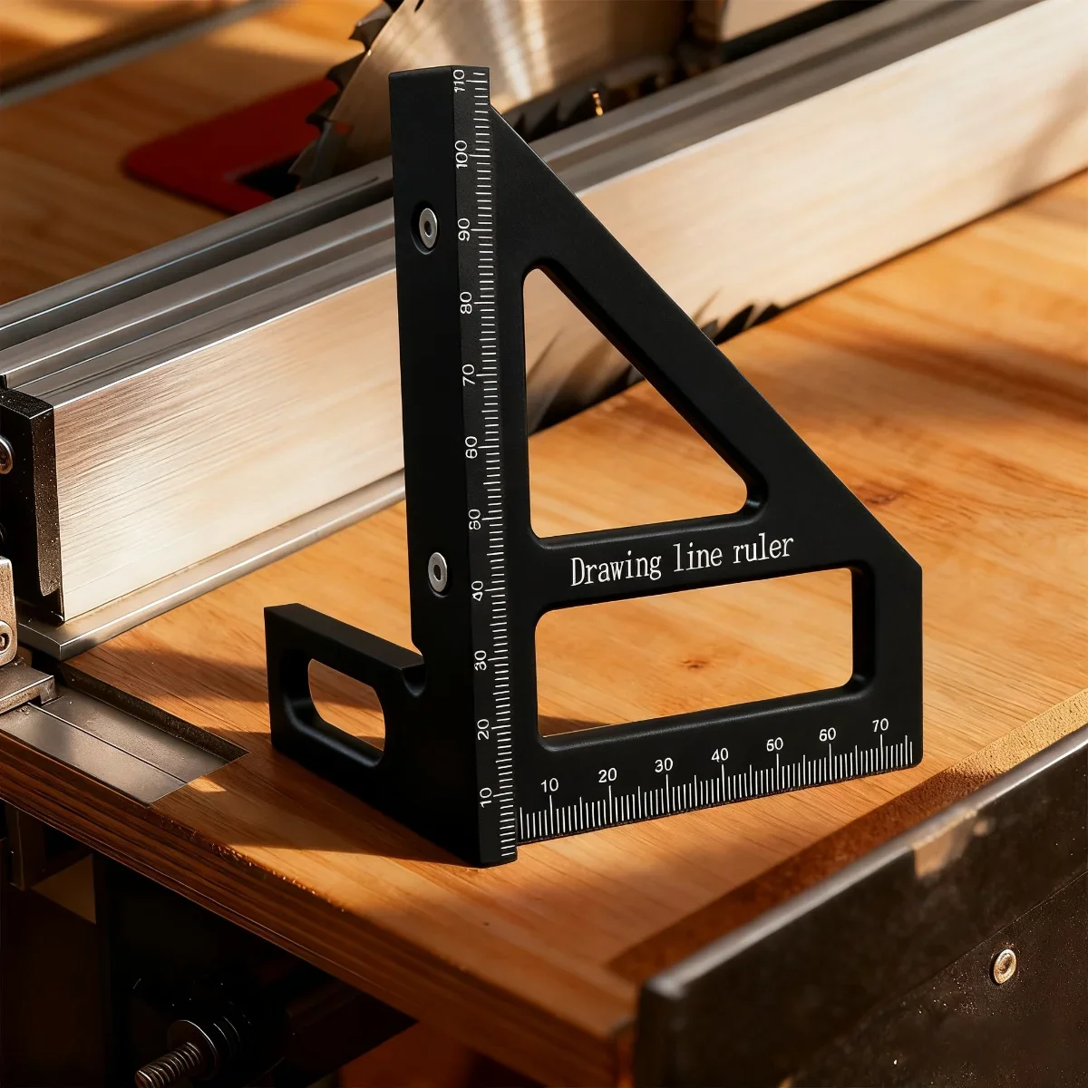 45°/90° 3D Miter Triangle Ruler, Plastic Multi-Angle Square Protractor for Carpentry Layout Measuring Drawing Line Diy Hand Tool