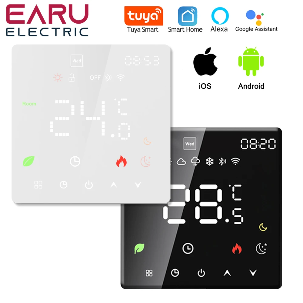 TRV Tuya WiFi termostato inteligente calefacción de suelo eléctrica agua caldera de Gas temperatura control remoto por voz para Google Home Alexa