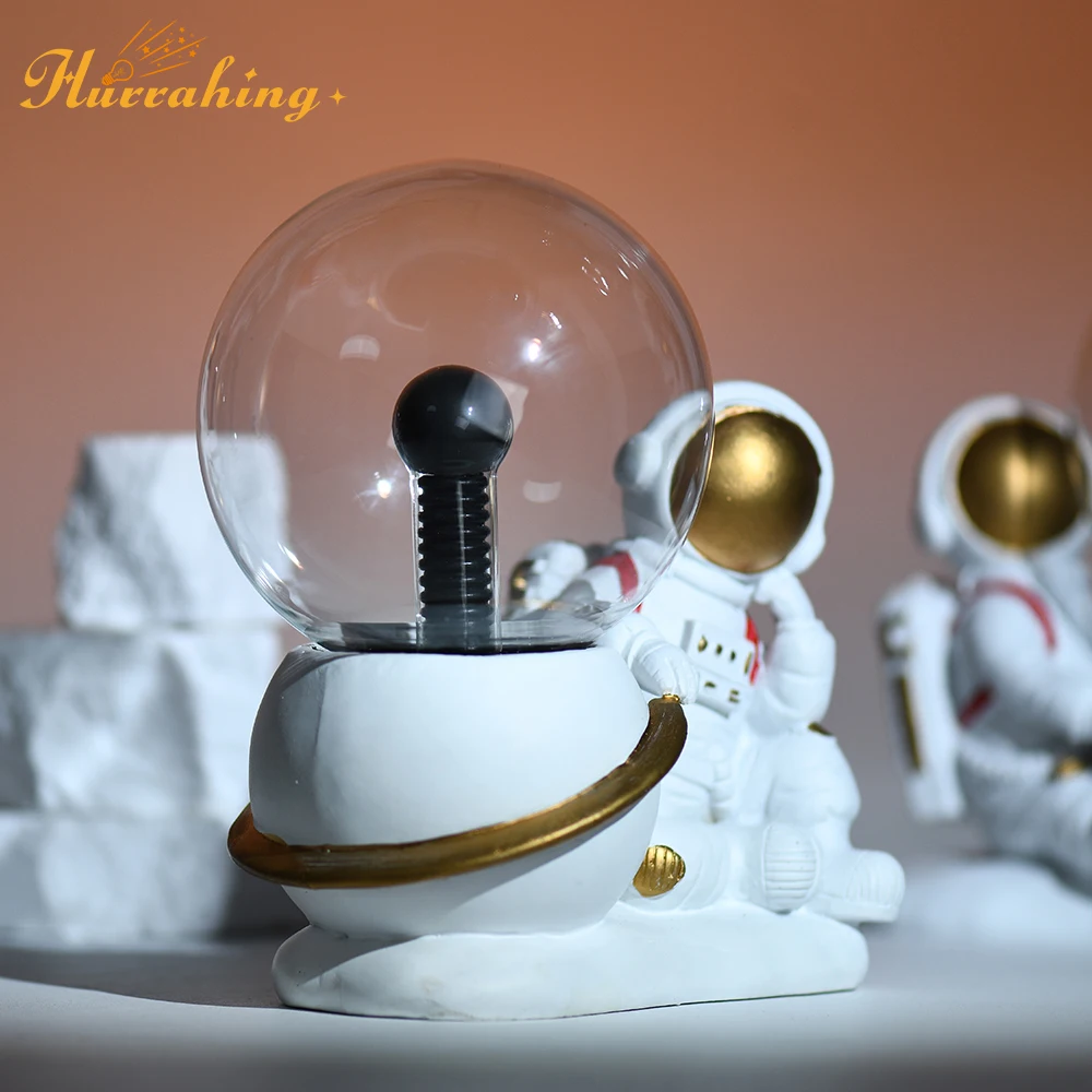 Bola de Plasma para meditación de astronauta, bola de cristal de 4 pulgadas con detección táctil, iluminación científica, adornos de decoración Interior geniales