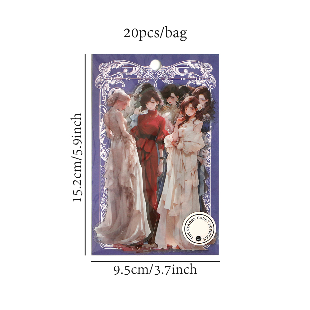 นายกระดาษ 4 สไตล์ 20 ชิ้น/แพ็คสติกเกอร์สัตว์เลี้ยง Retro ญี่ปุ่นเกาหลีตัวอักษรตกแต่งคู่มือ DIY วัสดุ