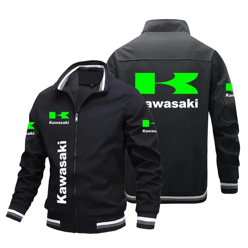 Kawasaki Herrenjacke Radfahren Racerjacke Outdoor-Sport Motorradjacke lockere lässige übergroße Herren Kawasaki-Kleidung