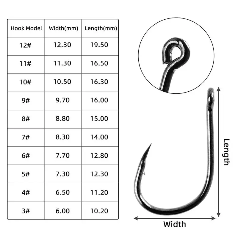 100-2000 Pieces Set Boxed Fish Hooks Tube Inverted Hooks Outdoor Fishing In Lakes Rivers