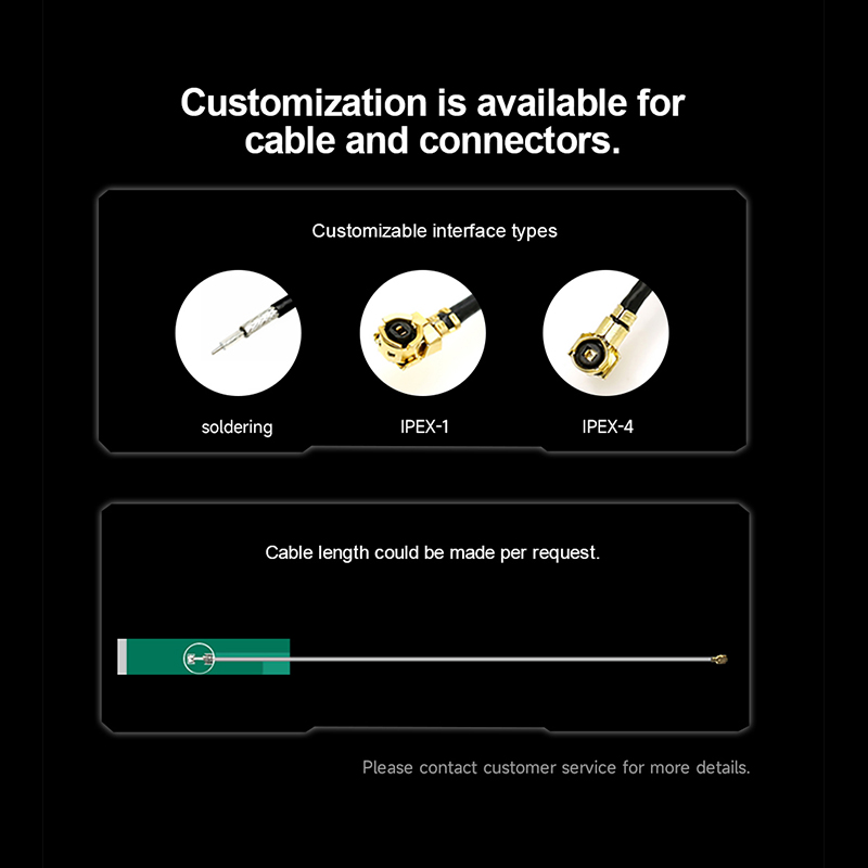 Antenne Wifi intégrée 2.4GHz, 5 pièces, IPX IPEX 2.4G 2400M Omni 2.4 GHz pour antenne de Communication Internet