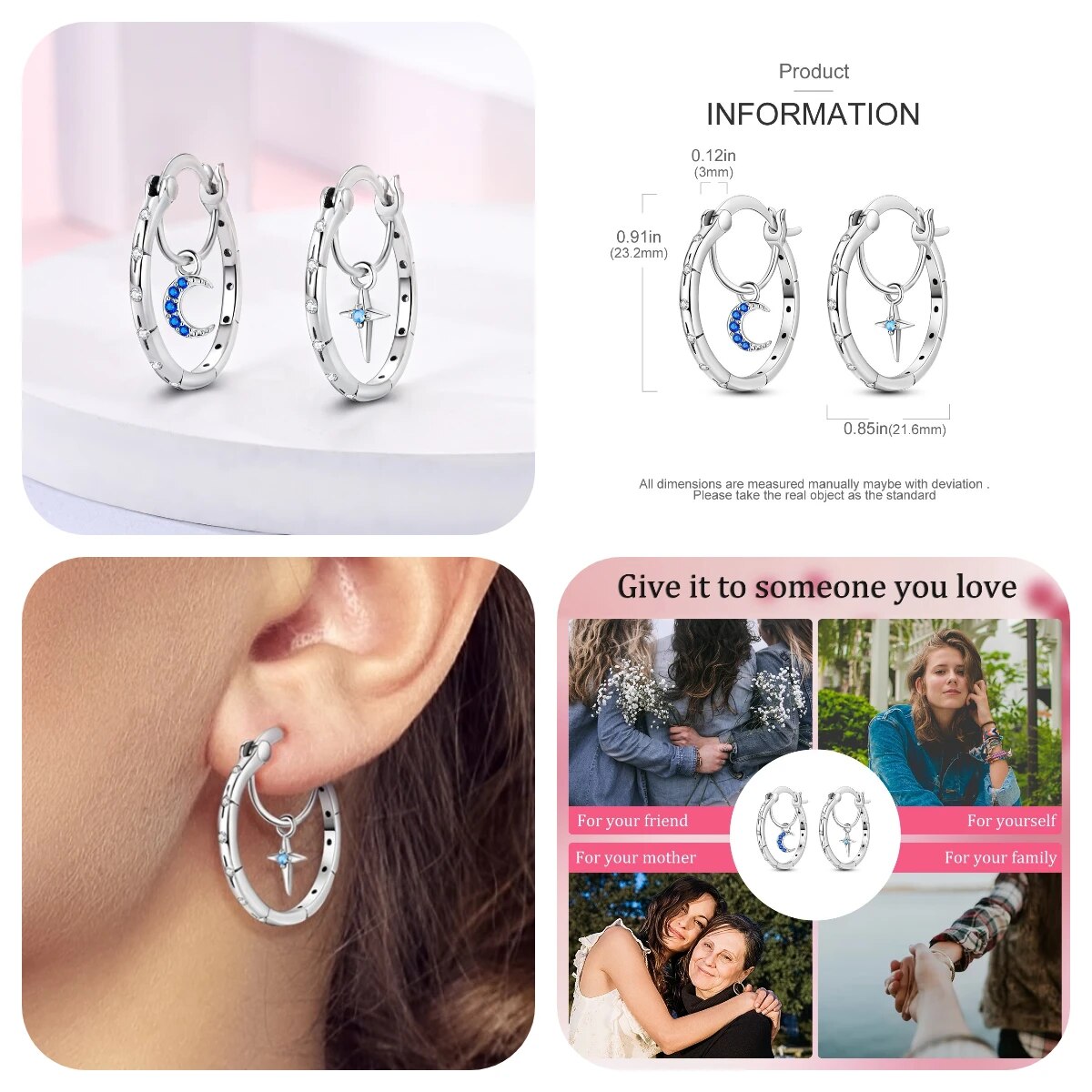 Mula 1Pc Hoepel Oorbellen Verzilverde Vrouwen Mode Sieraden Cadeau Voor Feest Jubileum