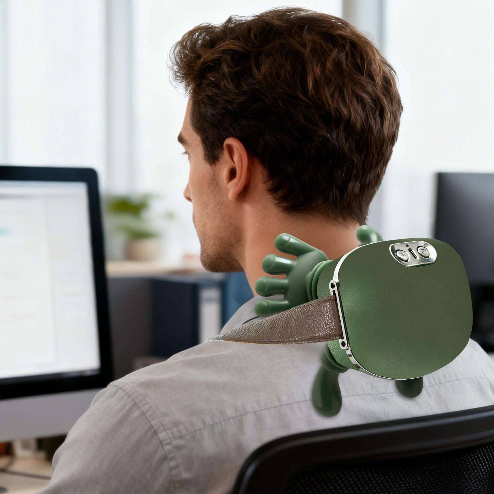 Electric Neck Massager With Heating Function Cordless Shoulder Massager Master Heated Body Relax Device for Home Travel Break