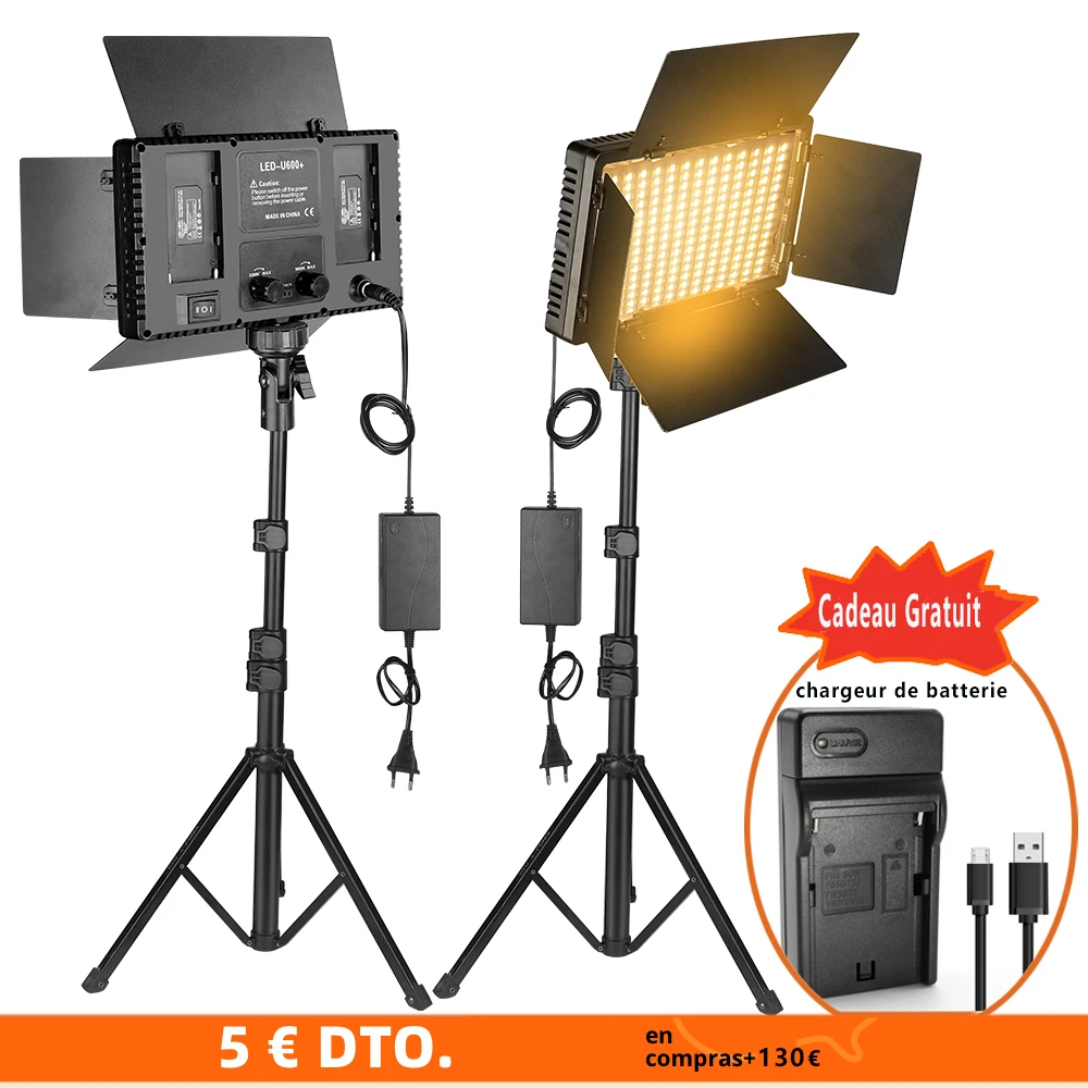 Nagnahz U800/U600 LED lampe de Studio Photo pour Tiktok Youbute jeu en direct éclairage vidéo 40W/50W Portable enregistrement vidéo photographie panneau lampe