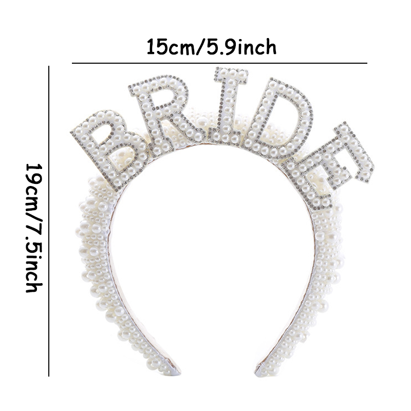 Bride To Be Perlenkrone Stirnband Bach Bachelorette Junggesellinnenabschied Brautparty Hochzeit Verlobung Probe Abendessen Dekoration Geschenk