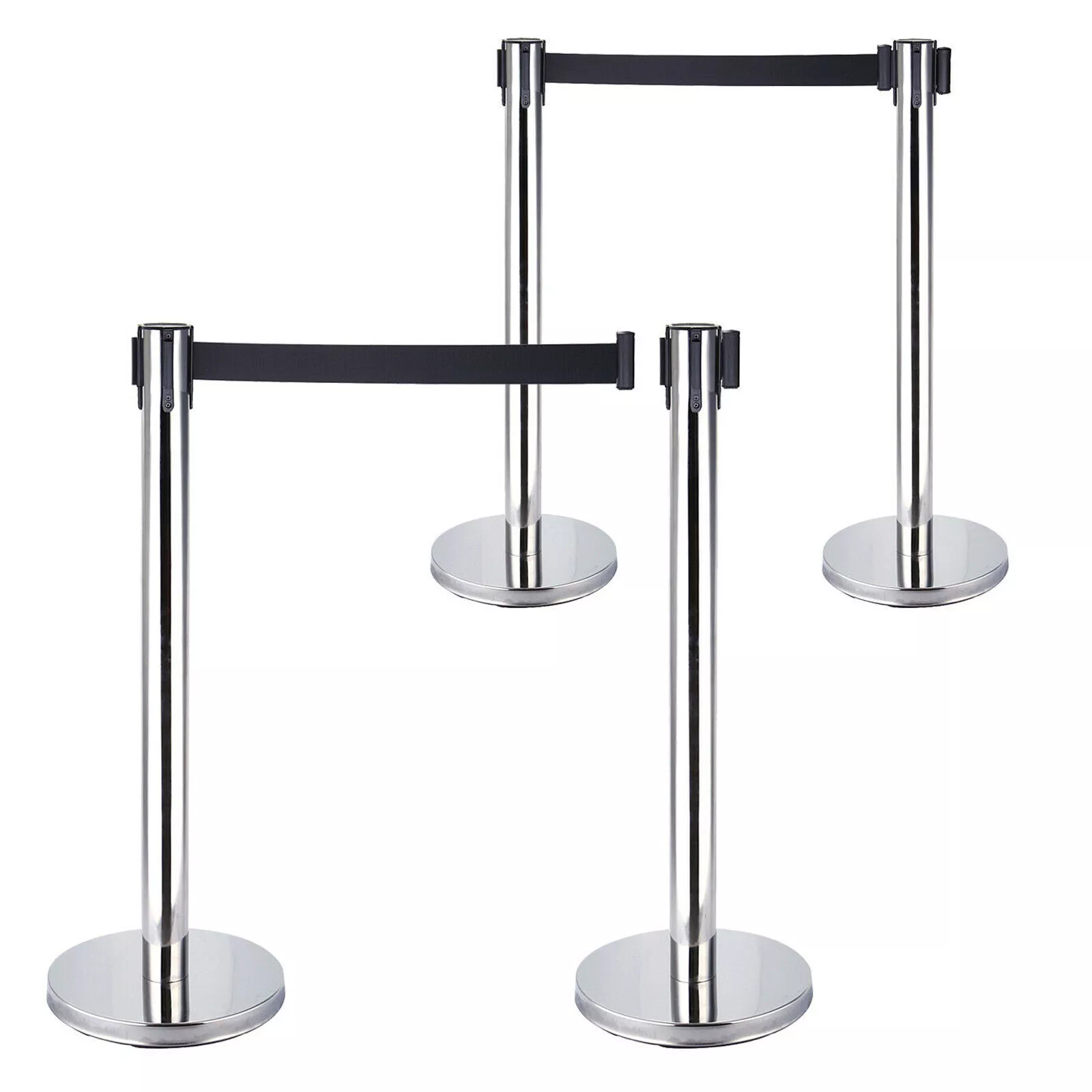 4X Ramosleitsystem Abgrenzungsständer Absperrständer Gurtpfosten Absperrung