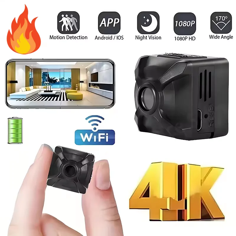 Cámara inalámbrica X5 1080P Mini WiFi IP/AP Monitor remoto batería recargable detección de movimiento videocámaras portátiles hogar