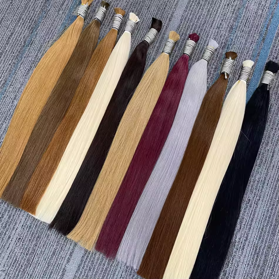 Maxhair ストレートフルエンドバルクヘア 1B 613 ハニーブロンド人毛バルク編組なし横糸 100% 人毛エクステンション 50 グラム 100 グラム