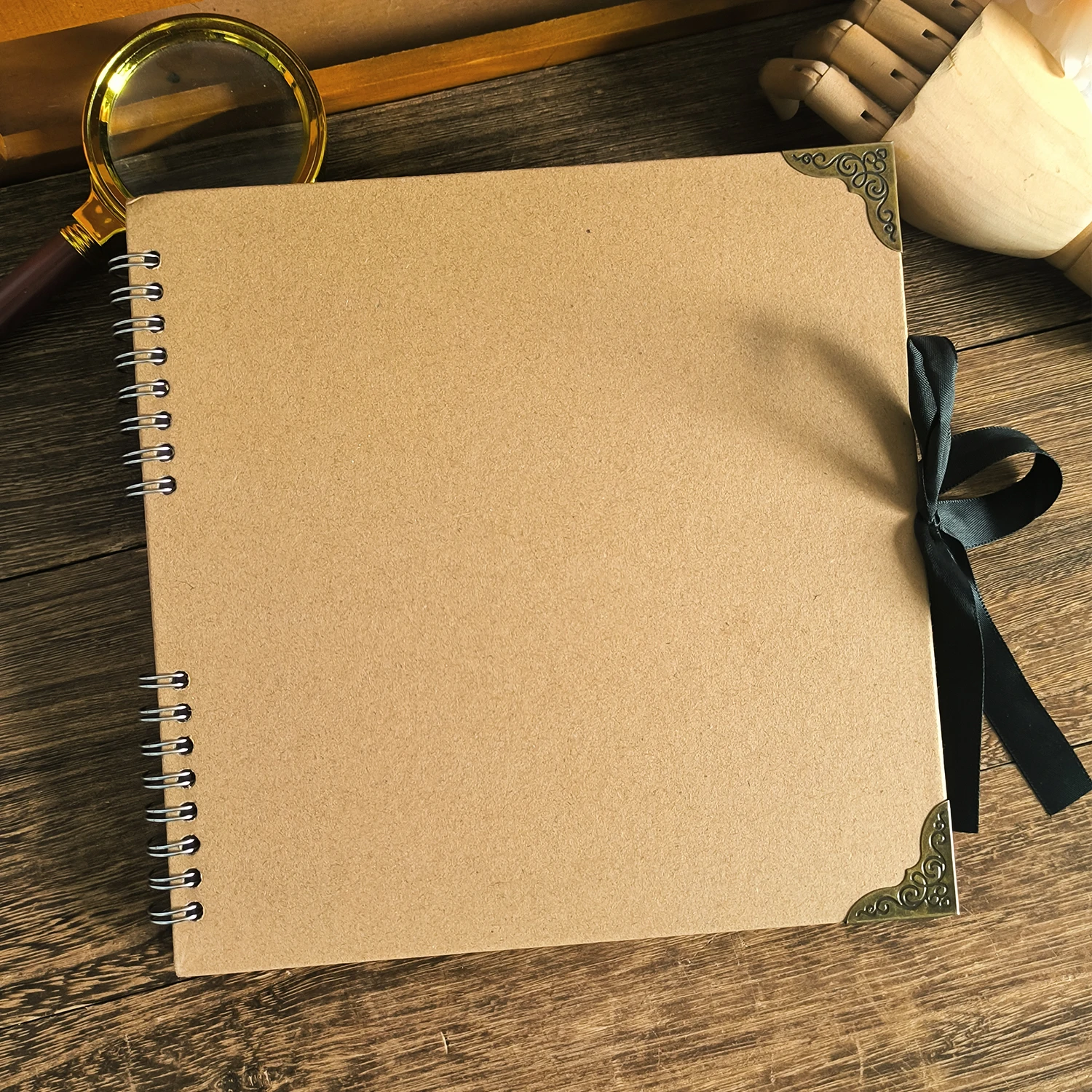30Sheets/book DIY Handbook Photo Album Bow Ribbon Double Coil Scrapbook Decoration Manual Notebook