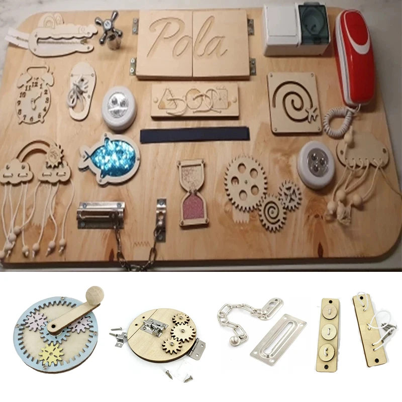 Trẻ Em Bận Rộn Ban DIY Đồ Chơi Cơ Bản Cuộc Sống Kỹ Năng Đào Tạo Giáo Dục Montessori Khóa Nhận Thức Hoạt Động Phụ Kiện Cho Chất Liệu Học Tập