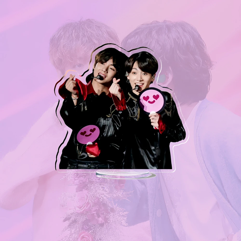 ใหม่ 2024 อะคริลิคKpop Standee GOLDEN LAYOVERอัลบั้มTAKE 2 ตัวเลขStander Vkookนิตยสารอุปกรณ์เสริมMerch