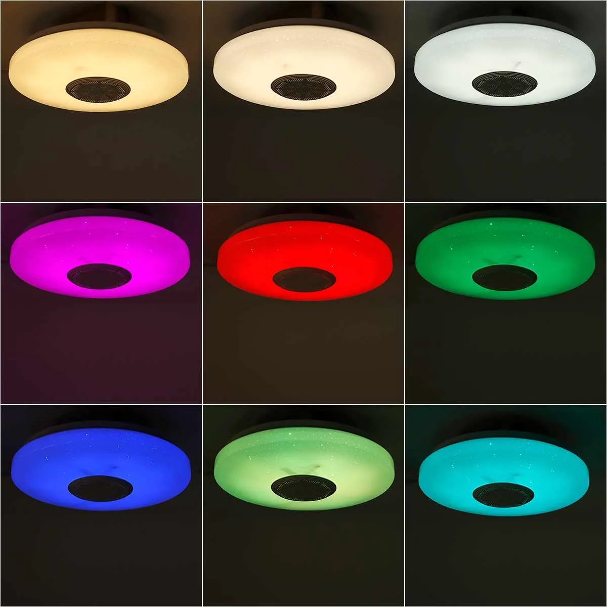 RGB スマートシーリングライト LED インテリアホーム装飾ライト 42 ワット 60 ワット 220 ボルト光沢調光リモコン WIFI Bluetooth リビングルーム