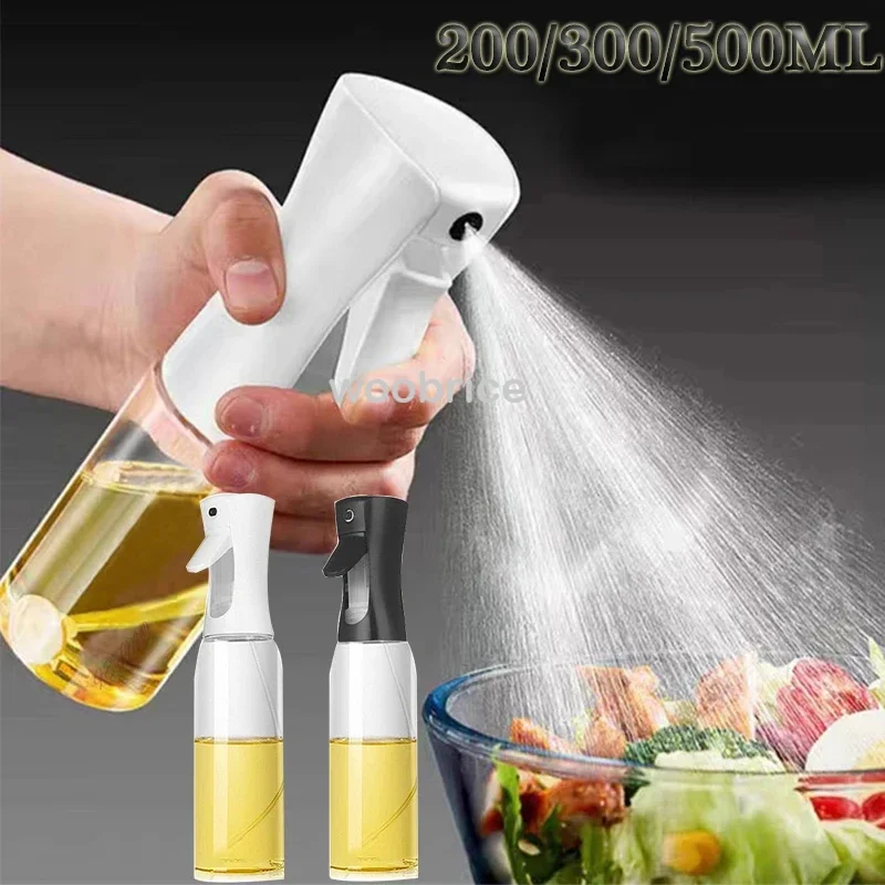 Botella pulverizadora de aceite de 200ml, 300ml, 500ml, cocina, dispensador de aceite de oliva, Camping, barbacoa, hornear, vinagre, salsa de soja, contenedores pulverizadores