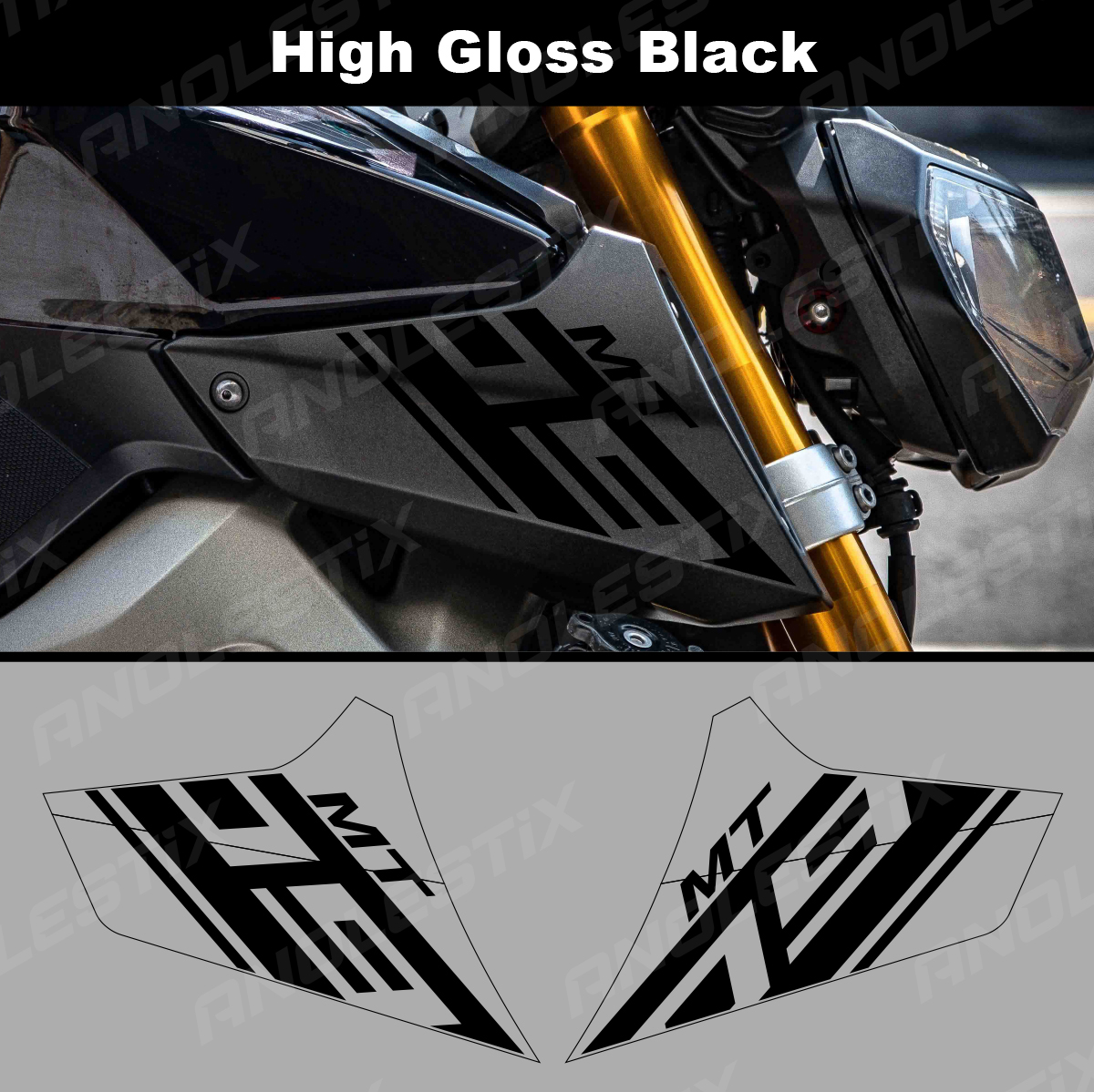 AnoleStix светоотражающий набор логотипов для мотоцикла, наклейки с эмблемой воздухозаборника для YAMAHA MT09 MT-09 2013 2014 2015 2016 2017