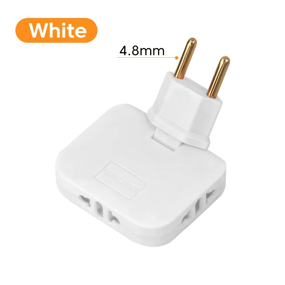 EU Travel Adapter 3 in 1 - ตัวแปลงปลั๊ก US ไปยังยุโรปพร้อมพอร์ต USB 2 พอร์ต |   อะแดปเตอร์ Type C/E/F รองรับ (เยอรมนี ฝรั่งเศส อิตาลี)