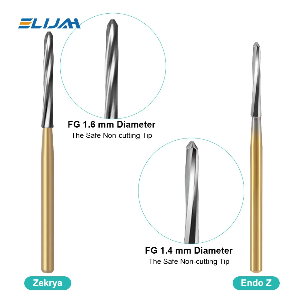 หัวเจาะทังสเตนสำหรับทันตกรรม5ชิ้น/แพ็ค zekrya หัวตัดสำหรับการผ่าตัดเอ็นโดดอนติก FG 1.6มม. ปลอดภัย5ชิ้น