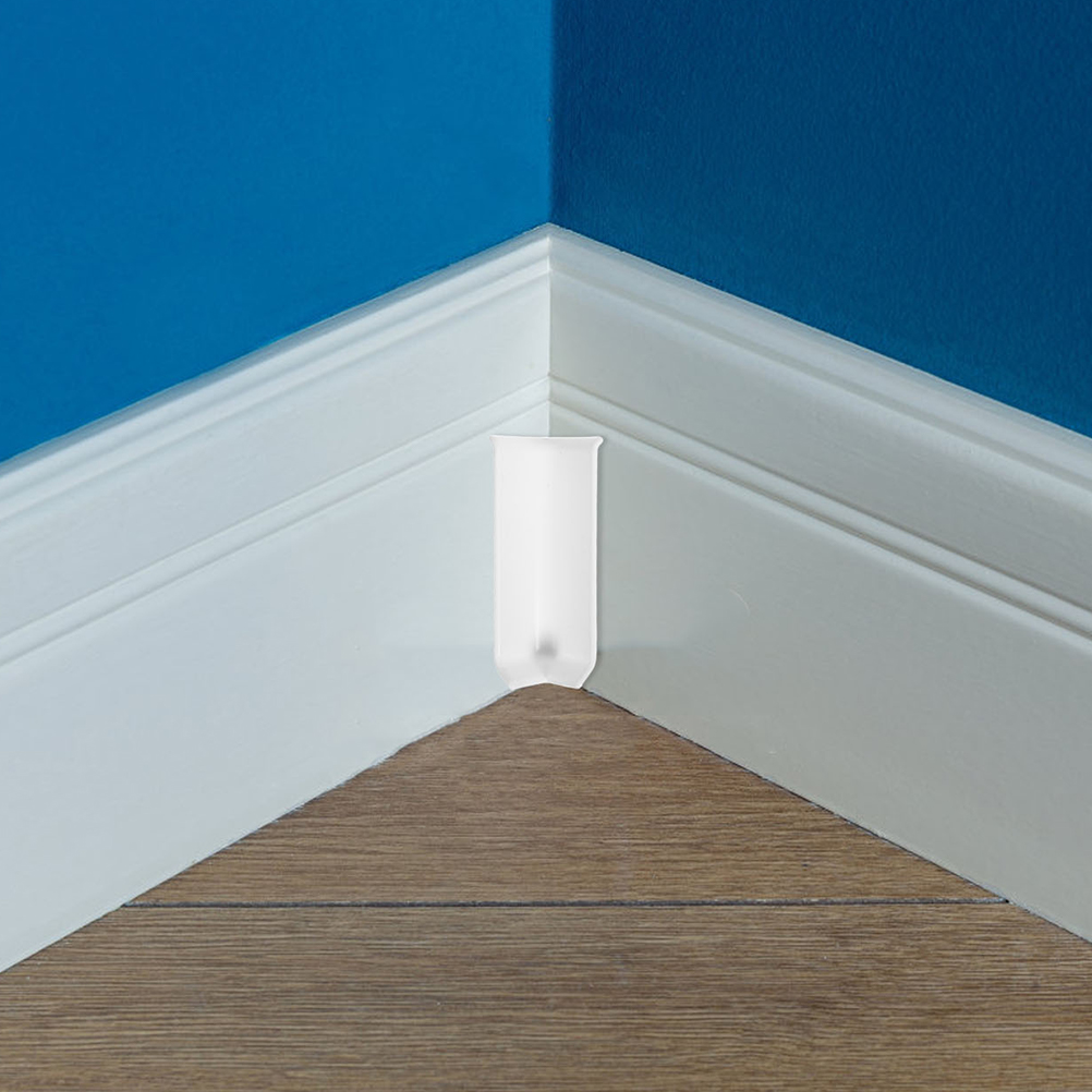 Protectores de esquina de pared autoadhesivos, diseño grueso, duraderos, fáciles de instalar, cubiertas de zócalo, protector de ángulo recto, 2 uds.